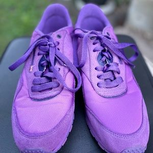 Reebok Classic Nylon Slim J98366 Purple &, Sneaker Shoes Women's 9.5 Suede